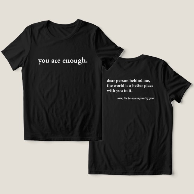 T-shirt En Tri-matière Chère personne derrière moi Aimer Hommes Femmes (Design Recto & Verso)