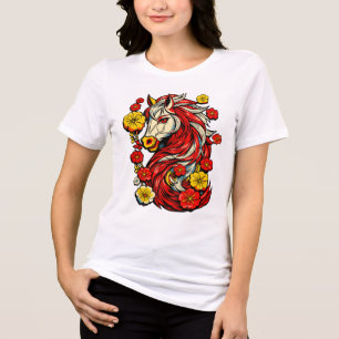 T-shirt En Tri-matière Cheval de Feu Rouge – Zodiaque Chinois 2026