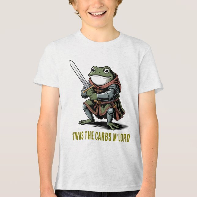 T-shirt En Tri-matière Chevalier Grenouille «C'était les glucides» (Recto)