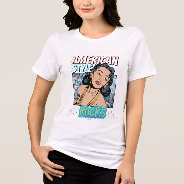 T-shirt En Tri-matière Chic American Woman Graphic Tee (Recto)