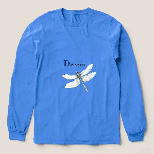 T-shirt En Tri-matière Chic Blue Dragonfly Dream (Motif devant)