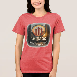 T-shirt En Tri-matière Chicago Tri-mélange Tee   Fleur de lumière Grace u