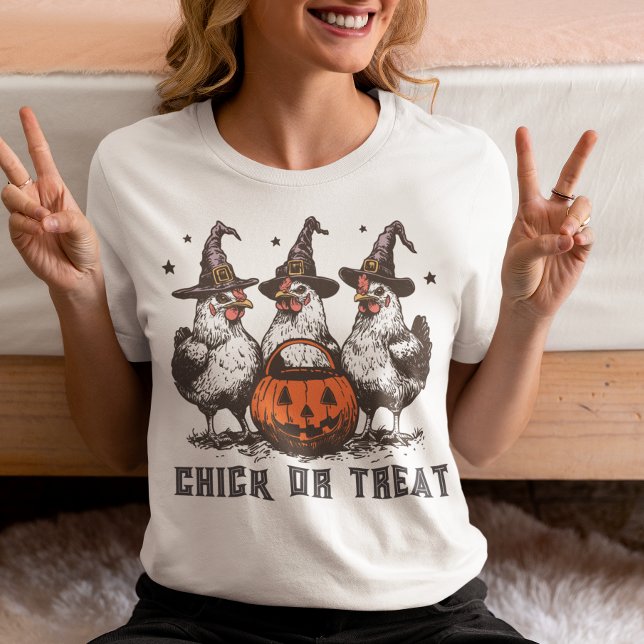 T-shirt En Tri-matière Chick or Treat Chicken Halloween (Créateur téléchargé)