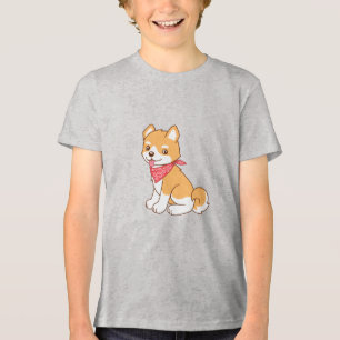 T-shirt En Tri-matière Chien chiot mignon Shiba Inu