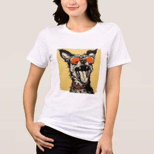 T-shirt En Tri-matière Chien Cool avec Lunettes - POP ART