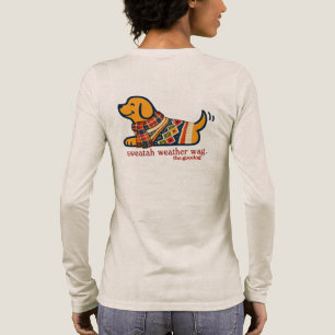 T-shirt En Tri-matière Chien d'automne en Fair Isle Manches Longues