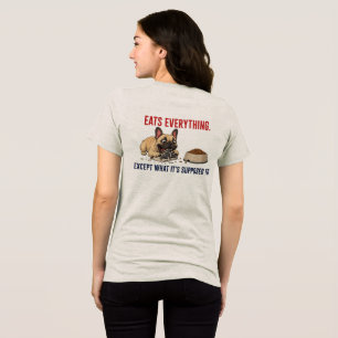 T-shirt En Tri-matière Chien de chaos drôle Bouledogue Français Tri-Blend
