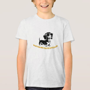 T-shirt En Tri-matière Chien de Vienne Mignon portant des Lunettes de Sol