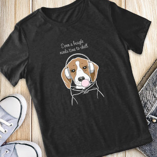 T-shirt En Tri-matière Chien frais avec Bubblegum mignon Beagle amusant