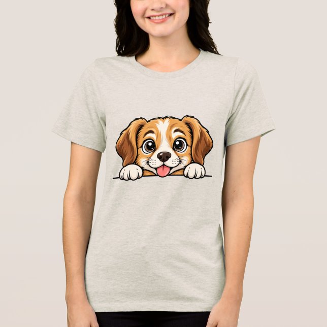 T-shirt En Tri-matière Chien Peekaboo (Recto)