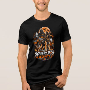 T-shirt En Tri-matière Chien peureux Sécurité Berger allemand Halloween K