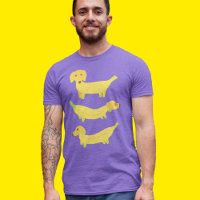 Chiens de banane jaune mignon