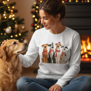 T-shirt En Tri-matière Chiens de Noël