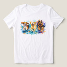 Chiens éclaboussant