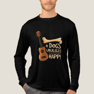 T-shirt En Tri-matière Chiens et Ukulele me rendent heureux