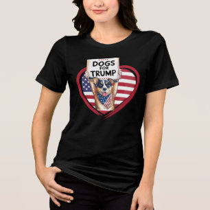 T-shirt En Tri-matière Chiens pour Trump : Patriots à la mâchoire