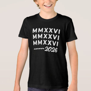 T-shirt En Tri-matière Chiffres romains MMXXVI – 2026 Typographie moderne