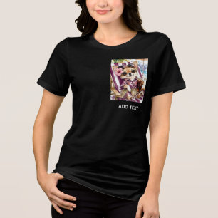 T-shirt En Tri-matière Chihuahua femelle férié Relaxation plage (Prune)