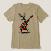 Chihuahua Rockstar Chien Jouant de la Guitare Élec