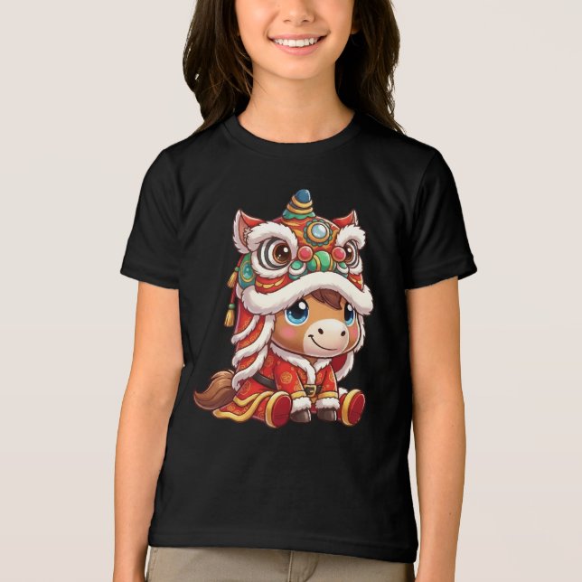 T-shirt En Tri-matière Chinese New Year Horse 2026 Zodiac (Recto)