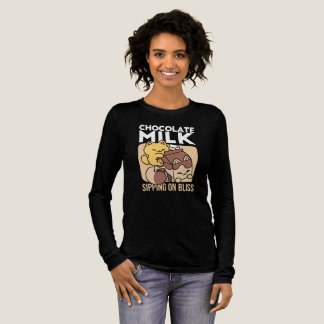 T-shirt En Tri-matière Chocolat au Lait en Sirotant sur le Bonheur – Nour