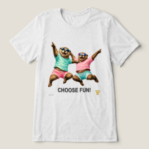 T-shirt En Tri-matière Choisissez le duo de loutres amusantes