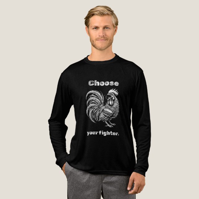 T-shirt En Tri-matière Choose Your Fighter – Demon Rooster. (Recto complet)