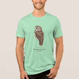 T-shirt En Tri-matière Chouette Rayée Drôle Qui Cuisine Pour Vous Pas Moi