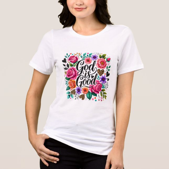 T-shirt En Tri-matière Christian God is Good (Recto)