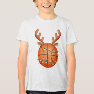 T-shirt En Tri-matière Christmas Basketball Reindeer Holiday Sports