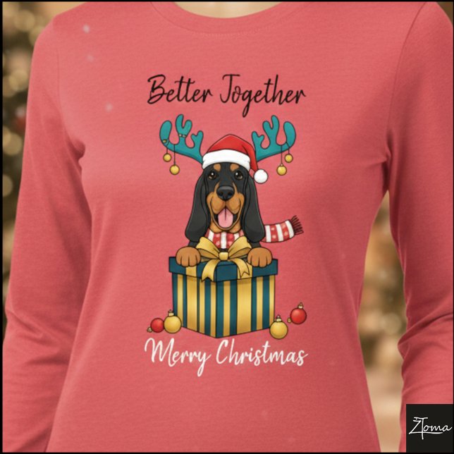 T-shirt En Tri-matière Christmas Bloodhound Reindeer Scarf Gift Graphic (Créateur téléchargé)