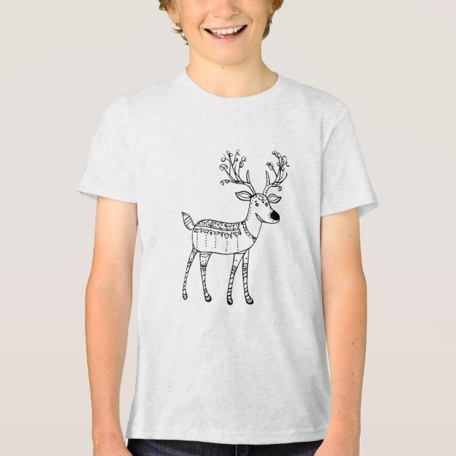 T-shirt En Tri-matière Christmas Reindeer (Recto)