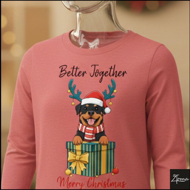 T-shirt En Tri-matière Christmas Rottweiler Reindeer Scarf Gift Graphic (Créateur téléchargé)