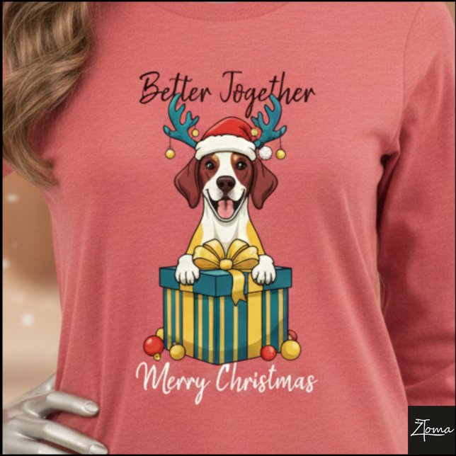 T-shirt En Tri-matière Christmas Spotted Pointer Gift Graphic No Scarf (Créateur téléchargé)