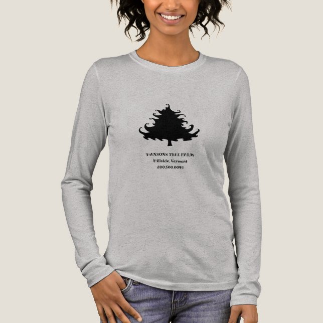 T-shirt En Tri-matière Christmas Tree Black Design With Text (Recto)