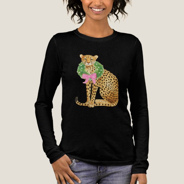 T-shirt En Tri-matière Christmas Wreath Leopard  (Recto)