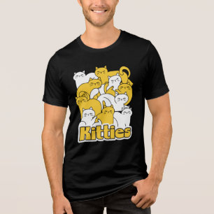 T-shirt En Tri-matière Chubby Kitties Design - Cat Art adorable