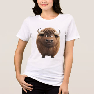 T-shirt En Tri-matière Chunky Cool Round Bull Tee | Cute Zodiac Ox Graphi