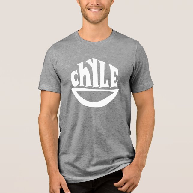 T-shirt En Tri-matière Chyle Smile Logo T-shirt gris/blanc (Recto)