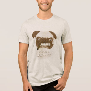 T-shirt En Tri-matière Cigare personnalisé Grumpy AFICIONADO Puggy