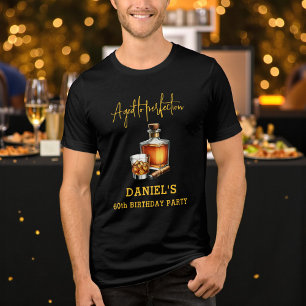 T-shirt En Tri-matière Cigare Whiskey 60e Anniversaire Vieilli à la Perfe