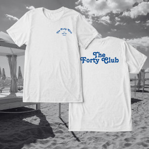 T-shirt En Tri-matière Cinquante Club Grey Oversize 40e anniversaire
