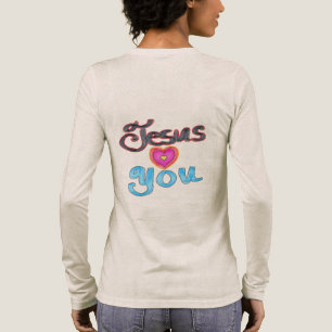 T-shirt En Tri-matière Citation chrétienne Jésus vous aime