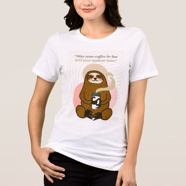 T-shirt En Tri-matière citation de café (Recto)