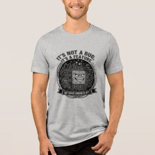 T-shirt En Tri-matière Citation de code "C'est pas un bogue, c'est une fo