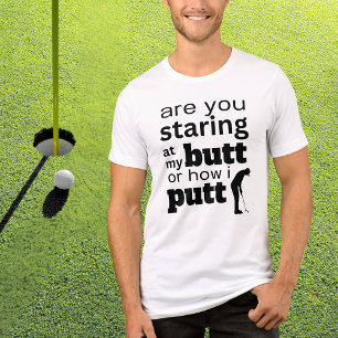 T-shirt En Tri-matière Citation de golf amusante à regarder à ma Butt ou