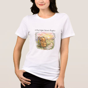 T-shirt En Tri-matière Citation de voyage d'aventure Pack Light Wander Br