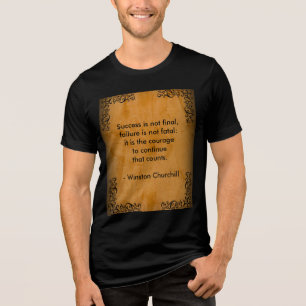 T-shirt En Tri-matière Citation de Winston Churchill ; Succès défilement