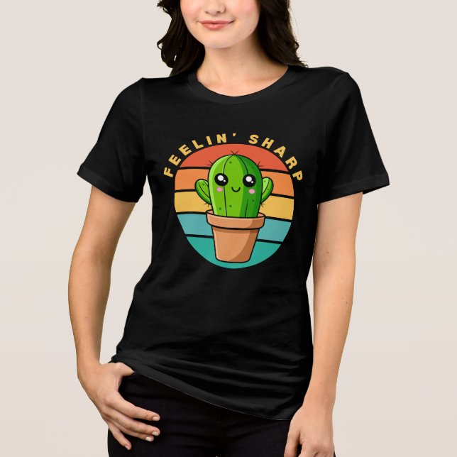 T-shirt En Tri-matière Citation drôle Kawaii Mignon Cactus Funny Sharp (Recto)