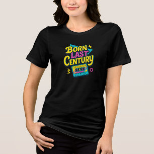 T-shirt En Tri-matière Citation drôle Né au siècle dernier Cassette audio